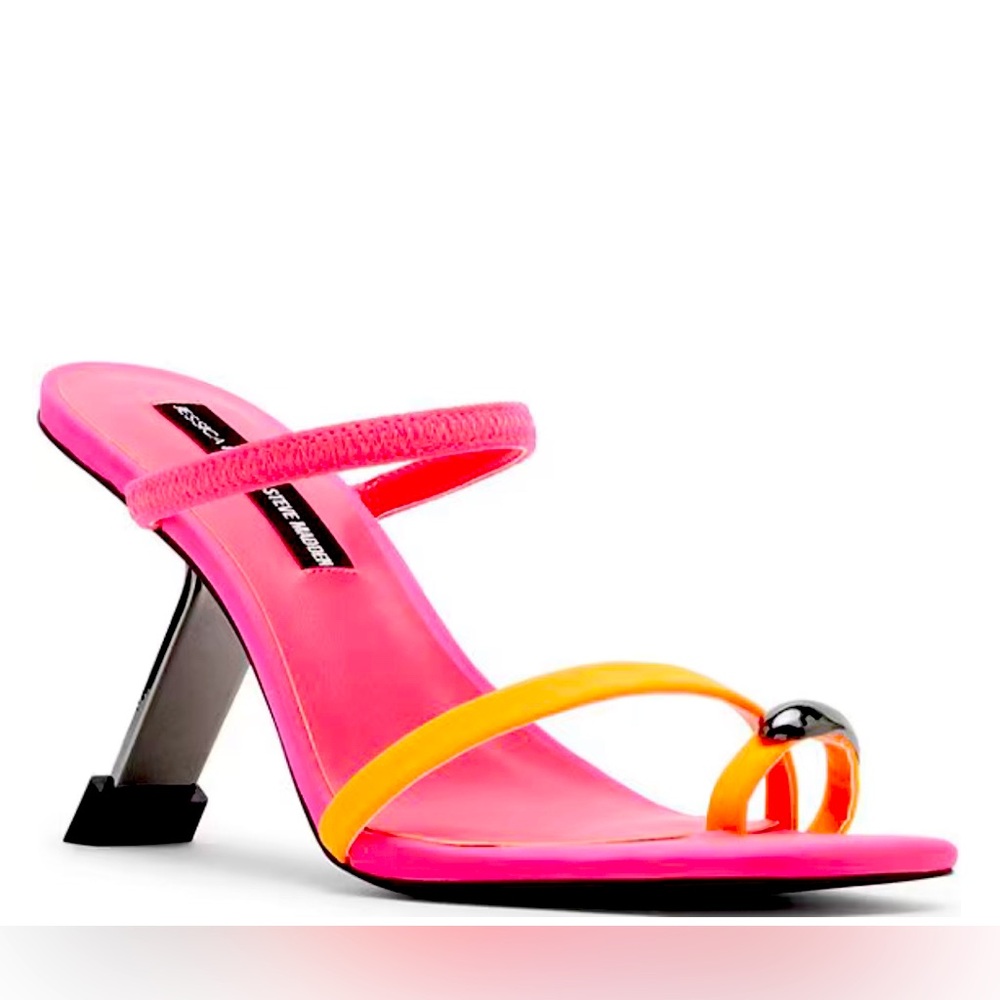 NEW - Steve Madden x Jessica Rich Harriet Toe Loop Kickstand Heel Sandal